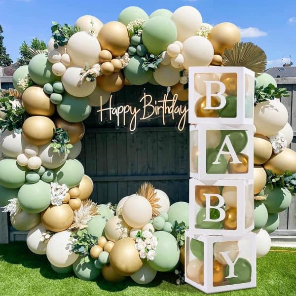 Balloon garland backdrop decoration setup for birthday party in Bangalore