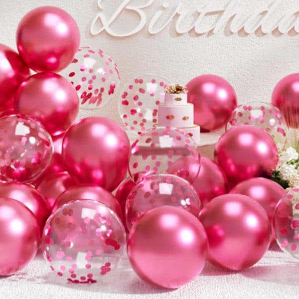 Confetti & Metallic Balloons Decoration