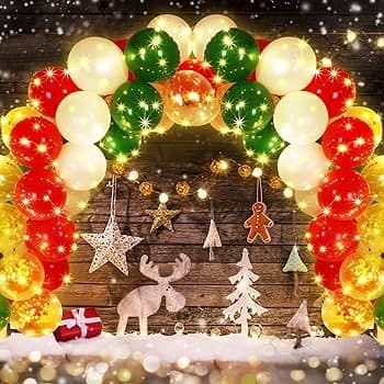 LED Balloon Arch Decoration (with fairy lights)