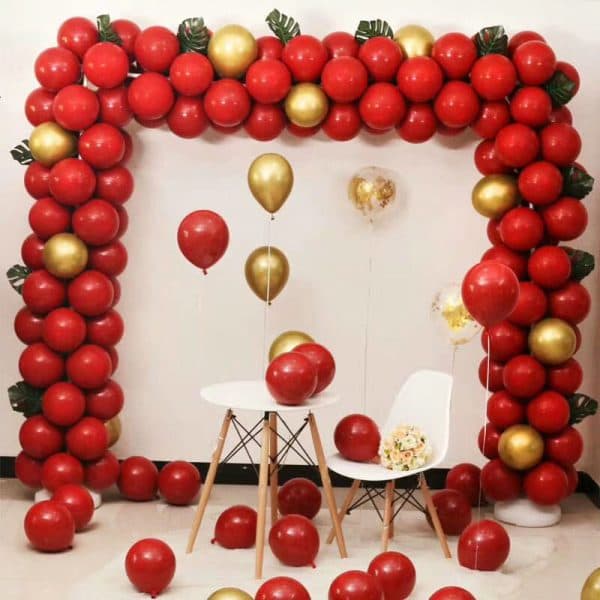 Square balloon frame arch decoration setup for birthday party in Bangalore