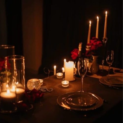 Vintage Candle Light Theme Decoration